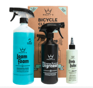 Pack d’entretien Peaty’s : LOAM FOAM 1L, DEGREASER 500ml, LINK LUBE conditions sec – Image 2